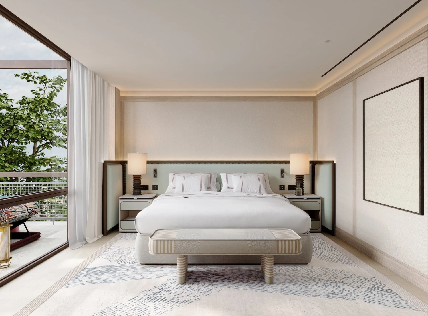 Dormitorio del Hotel Miramar Barcelona